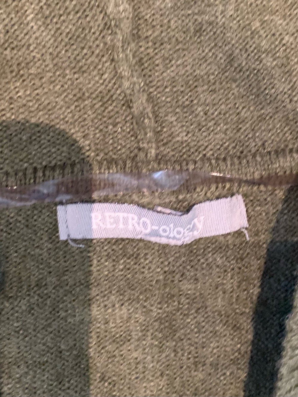 Olive Green Hooded Open-Front Women's Cardigan - Picture 12 of 16
